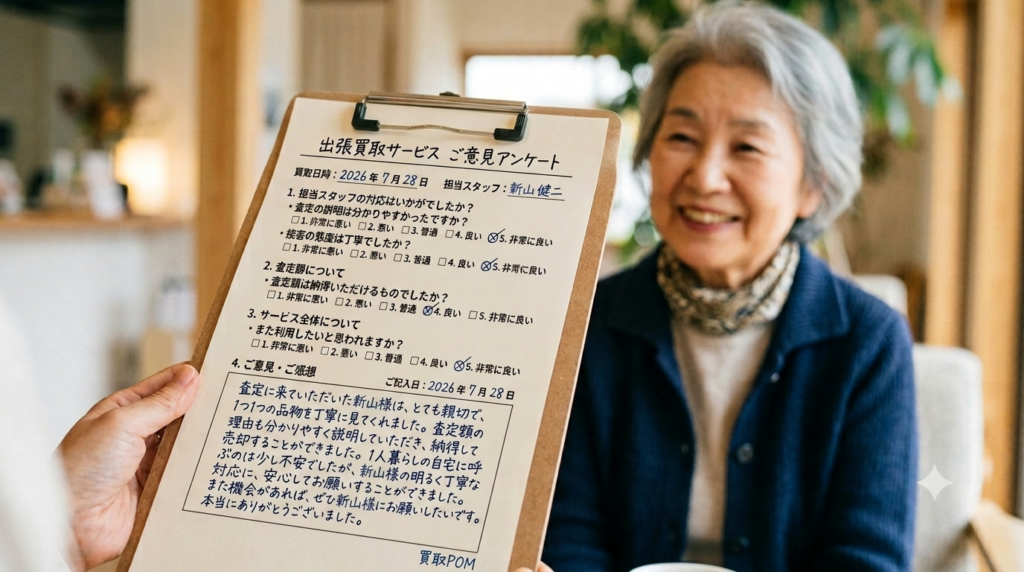 お客様からの直筆アンケート
